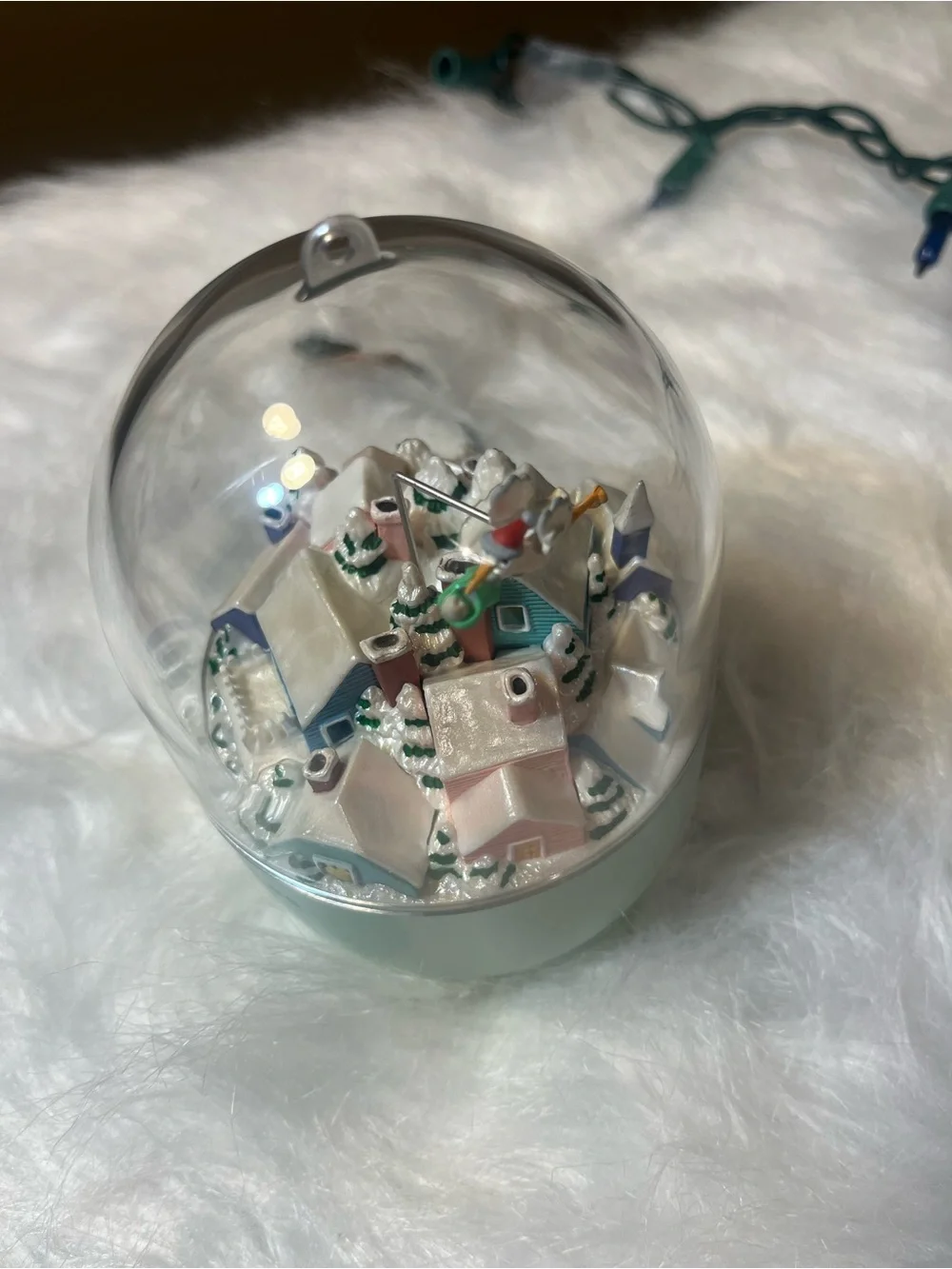 Vtg 1990 Hallmark Baby’s First Christmas Stork Village